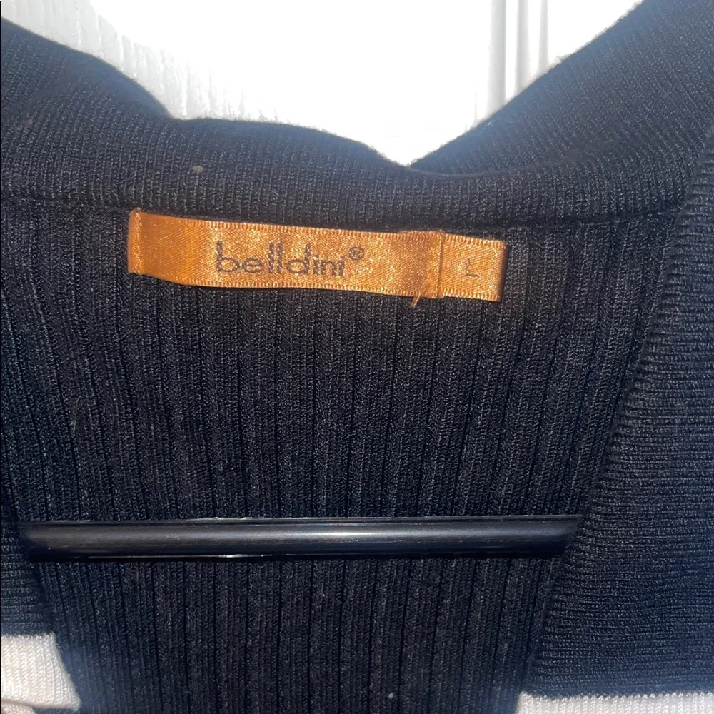 Belldini Black Top with White Starburst Design - Picture 2 of 4